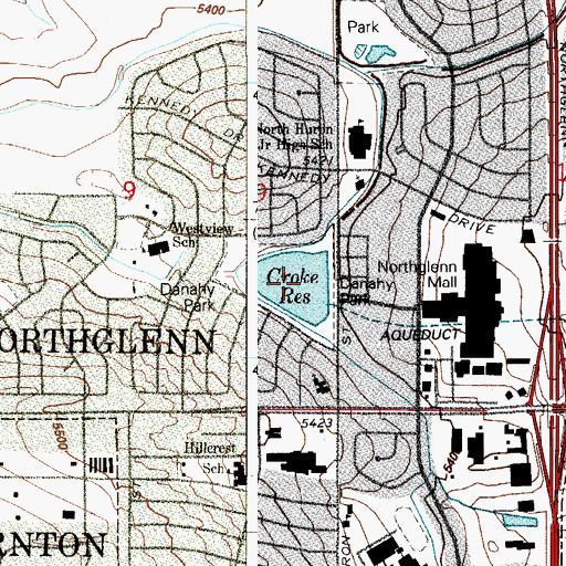 Topographic Map of Croke Reservoir, CO