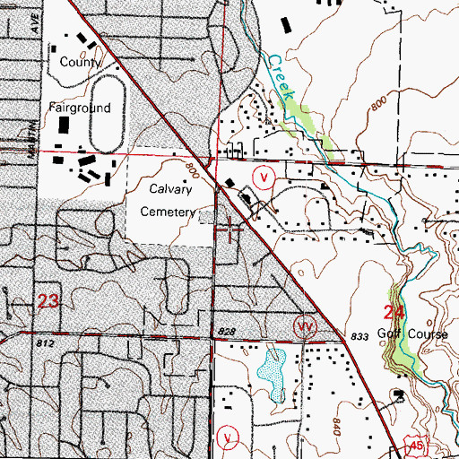 Topographic Map of Fond du Lac Christian School, WI