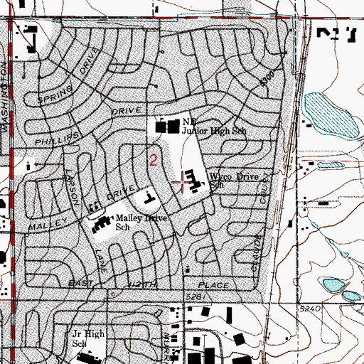 Topographic Map of Hulstrom Options K - 8 School, CO