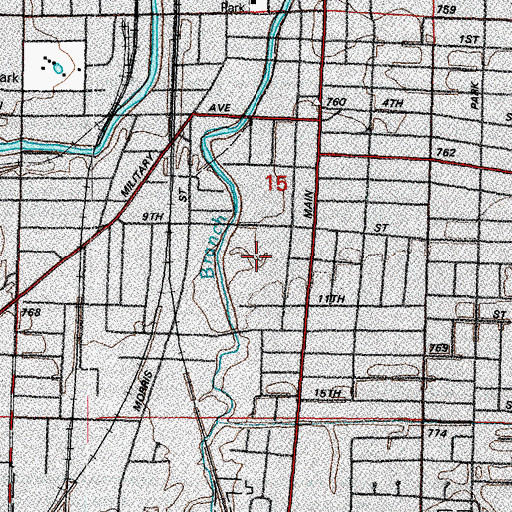 Topographic Map of Fruthfield Park, WI