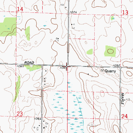 Topographic Map of Harrison School (historical), WI