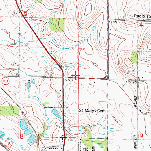 Topographic Map of Hayes School (historical), WI