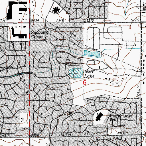 Topographic Map of Nott Lake, CO