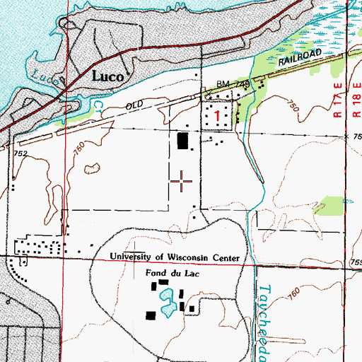 Topographic Map of Lakeshore Elementary School, WI