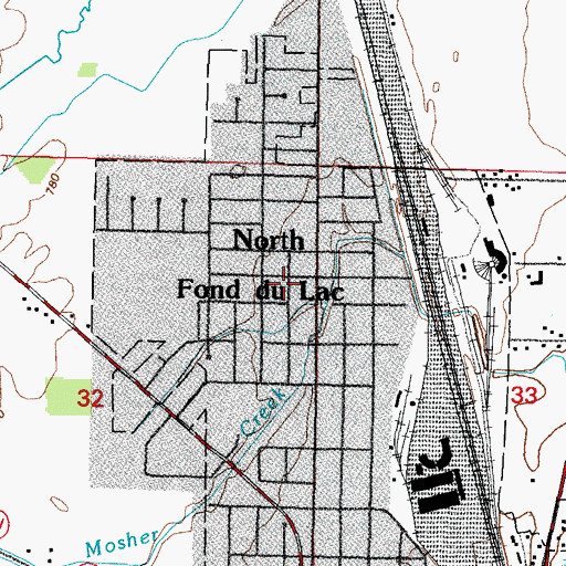 Topographic Map of LeMieux Park, WI