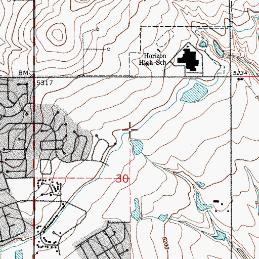 Topographic Map of Lee Lateral, CO