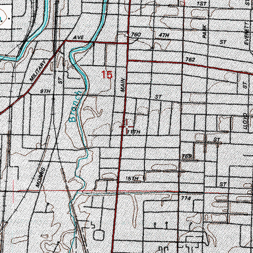 Topographic Map of Our Saviours Evangelical Lutheran Church, WI