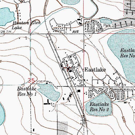 Topographic Map of Eastlake, CO
