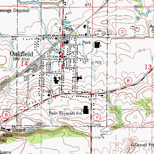 Topographic Map of Saint Lukes Lutheran Church, WI