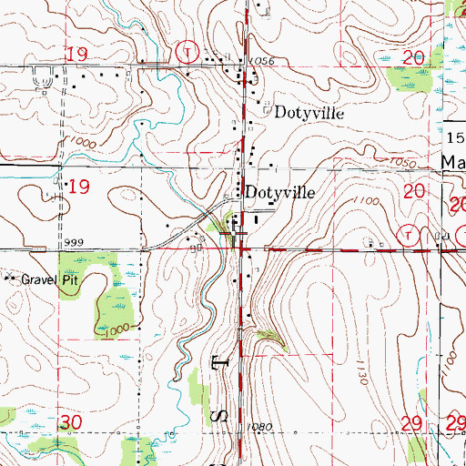 Topographic Map of Saint Michael Cemetery, WI