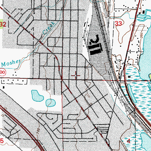 Topographic Map of Spillman Library, WI