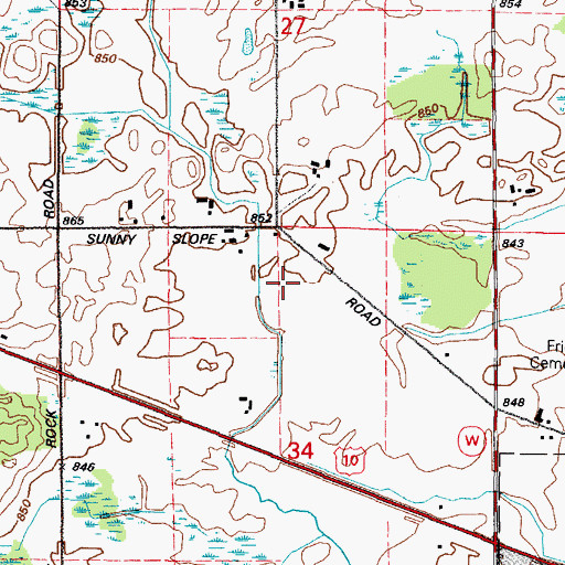 Topographic Map of Brookside School (historical), WI