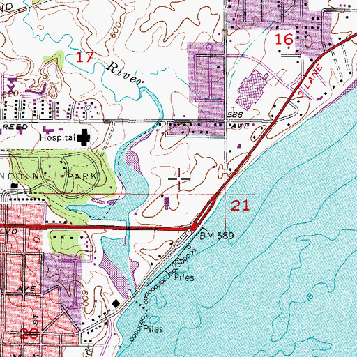 Topographic Map of Elks Country Club, WI