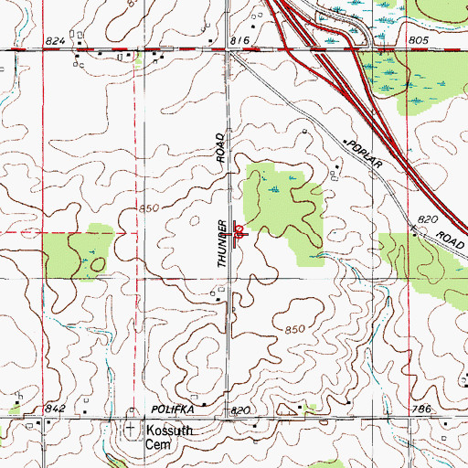Topographic Map of Elm View School (historical), WI