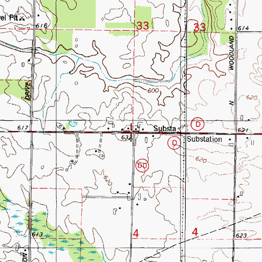 Topographic Map of Fillmore School (historical), WI