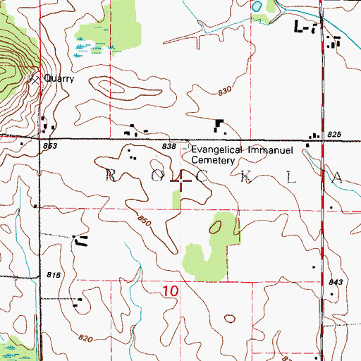 Topographic Map of Immanuel Church (historical), WI