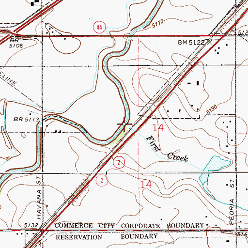 Topographic Map of First Creek, CO