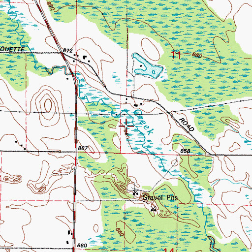 Topographic Map of Marquette School (historical), WI