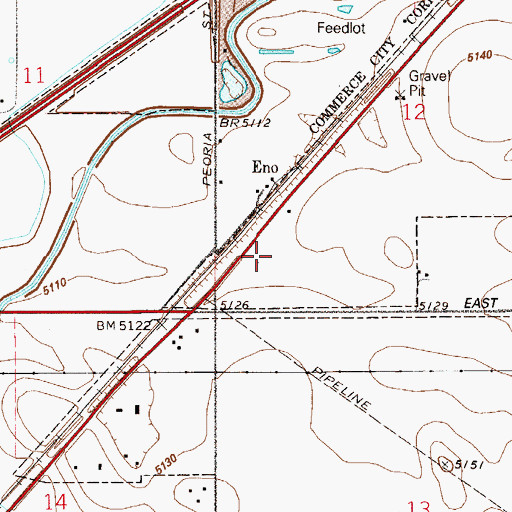 Topographic Map of Eno, CO