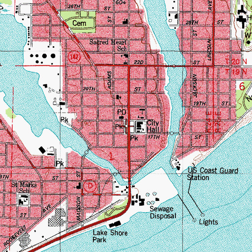 Topographic Map of Public Square, WI
