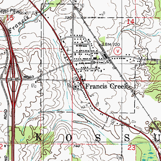 Topographic Map of Saint Anne Grade School, WI