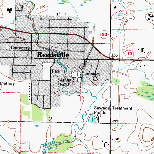 Topographic Map of Saint John-Saint James Lutheran Church, WI