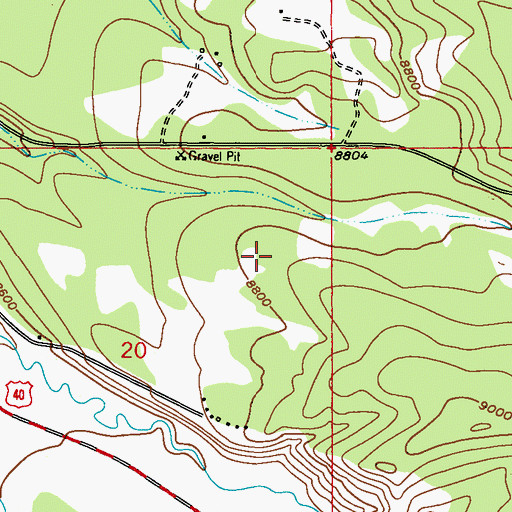 Topographic Map of Lutz Reservoir, CO