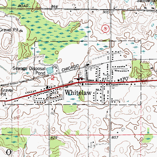 Topographic Map of Saint Michael Grade School, WI