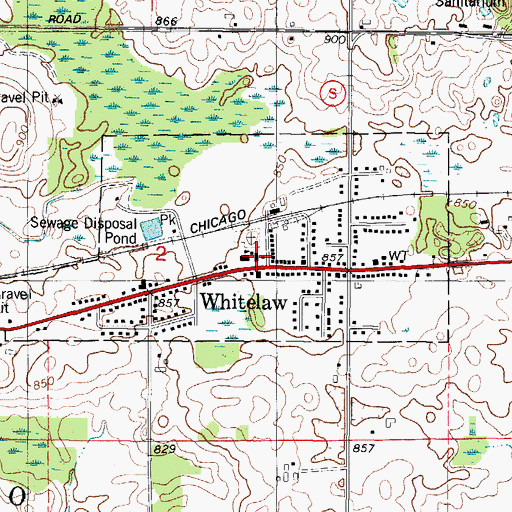 Topographic Map of Saint Michaels Catholic Church, WI