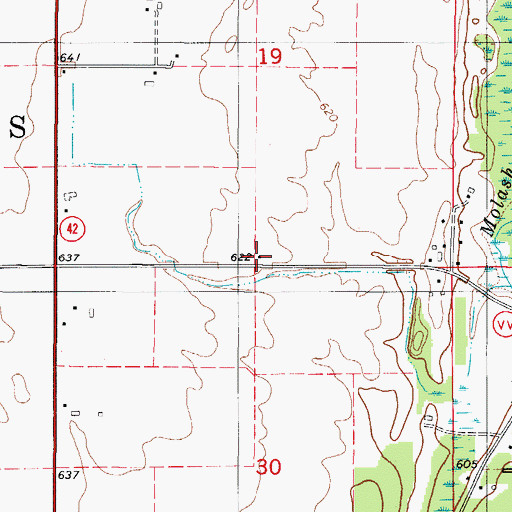 Topographic Map of Sandy Hill View School (historical), WI