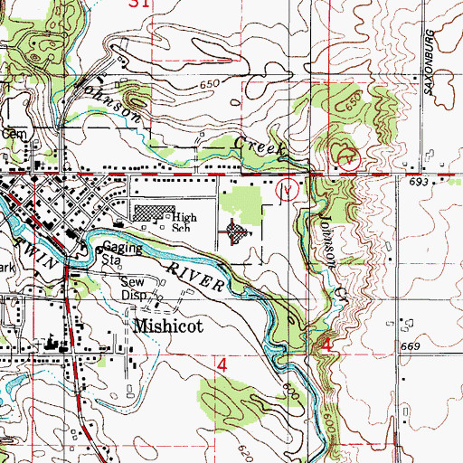 Topographic Map of Schultz Elementary School, WI