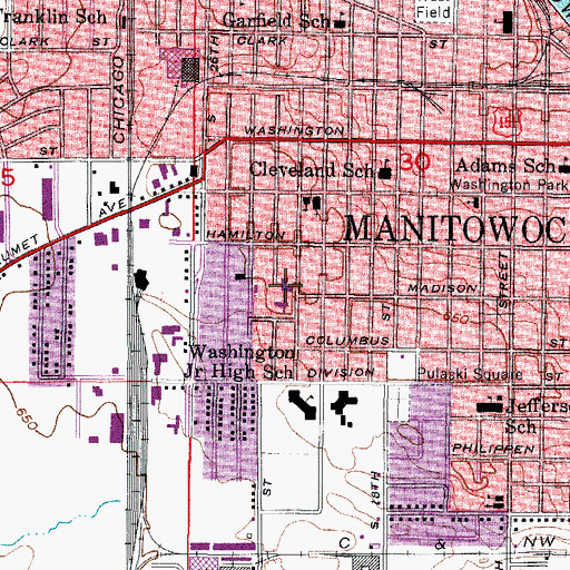 Topographic Map of Shady Lane Home for the Aged, WI