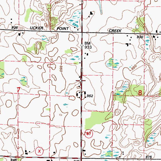 Topographic Map of Woodland Park School (historical), WI