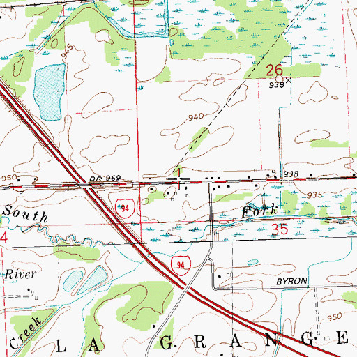 Topographic Map of Benjaminville School (historical), WI