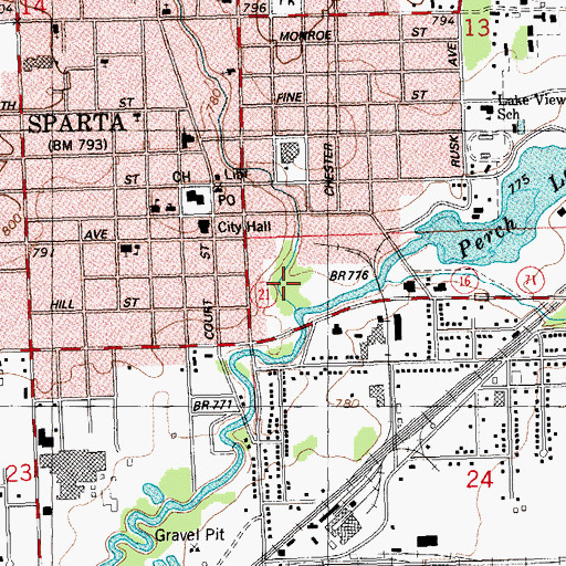 Topographic Map of Evan Evans Park, WI