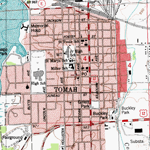 Topographic Map of First Church of Christ Scientist, WI