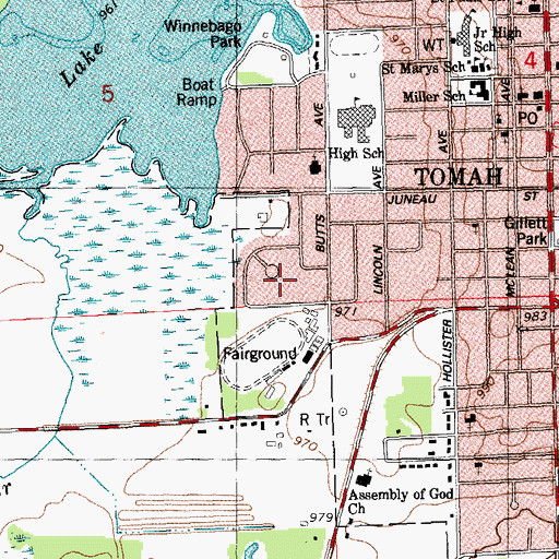 Topographic Map of Jodi Circle Park, WI