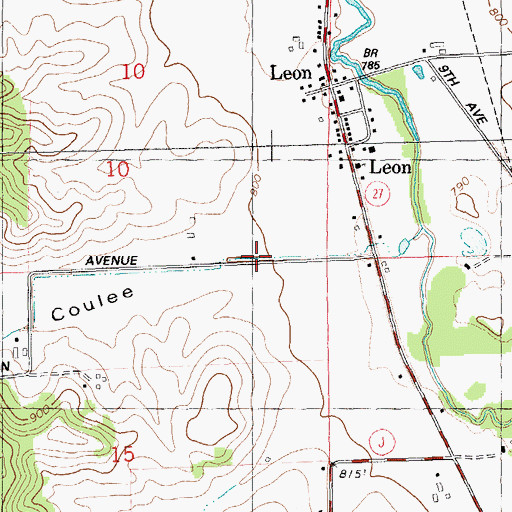 Topographic Map of Link Coulee, WI