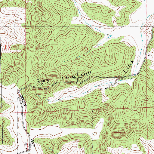 Topographic Map of Link Hill, WI