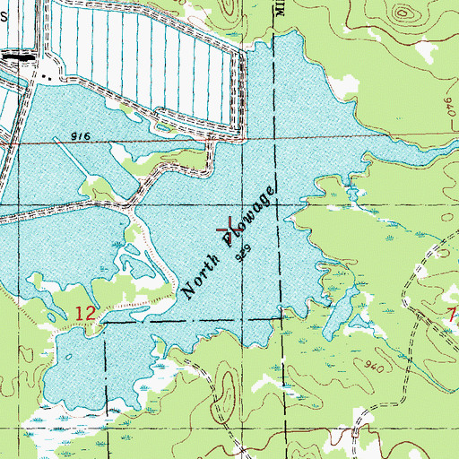 Topographic Map of North Flowage, WI