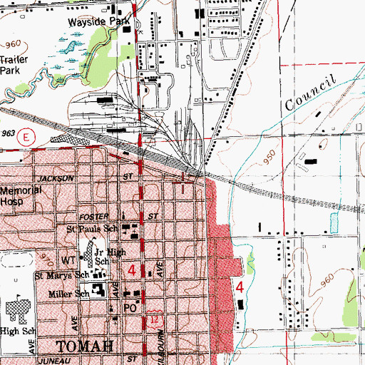 Topographic Map of Our Saviors Mission Chapel (historical), WI