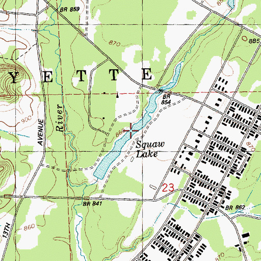 Topographic Map of Suukjak Sep Lake, WI