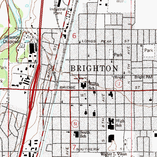Topographic Map of North Elementary School, CO