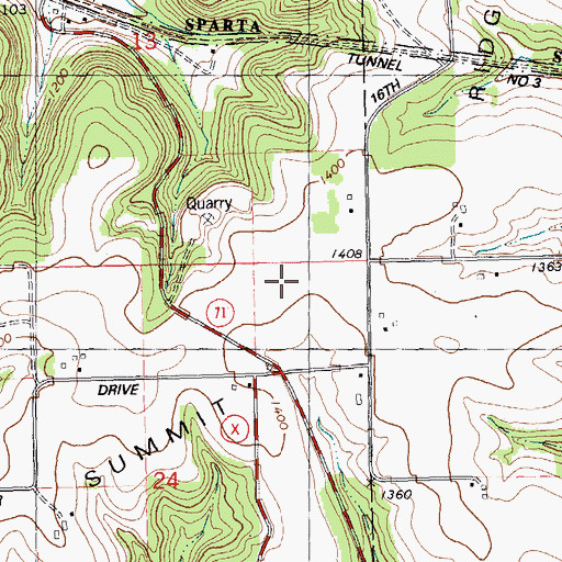 Topographic Map of Summit Ridge, WI