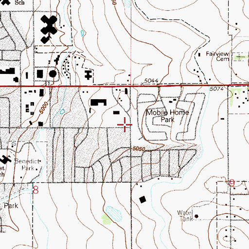 Topographic Map of Skeel Reservoir Number 1, CO