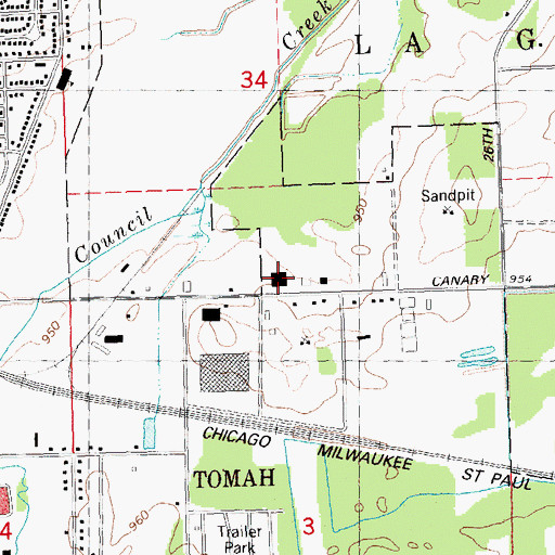 Topographic Map of Western Wisconsin Technical College - Tomah Center, WI