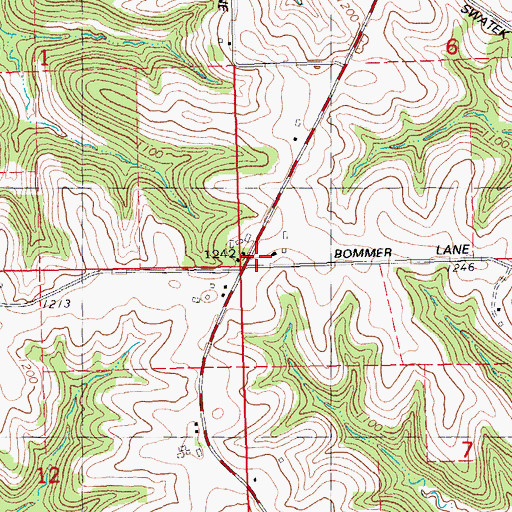 Topographic Map of Bonney School (historical), WI