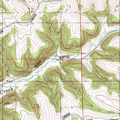 Topographic Map of Buck Creek School (historical), WI
