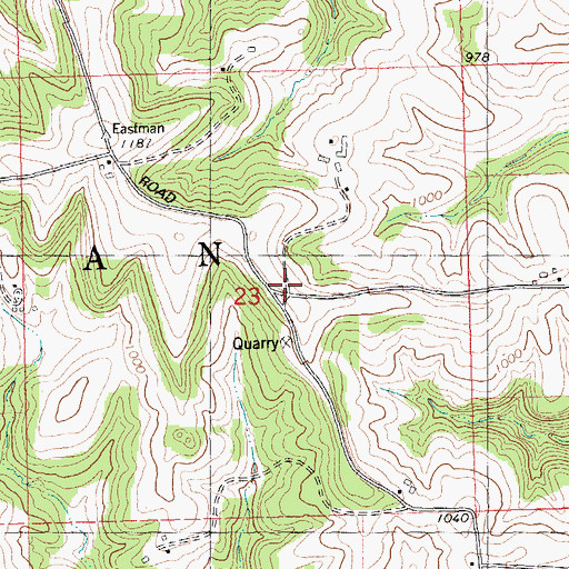 Topographic Map of Burton School (historical), WI