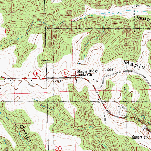 Topographic Map of Campbell School (historical), WI